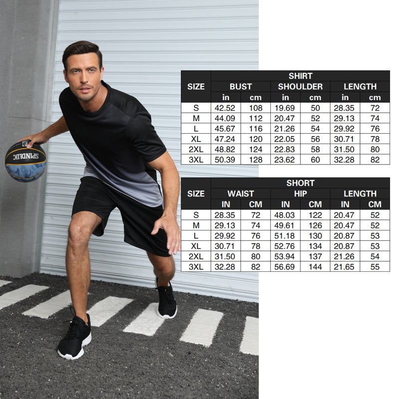 Men's 3-Piece Workout & Sportswear Set - Breathable, Quick-Dry Active Apparel