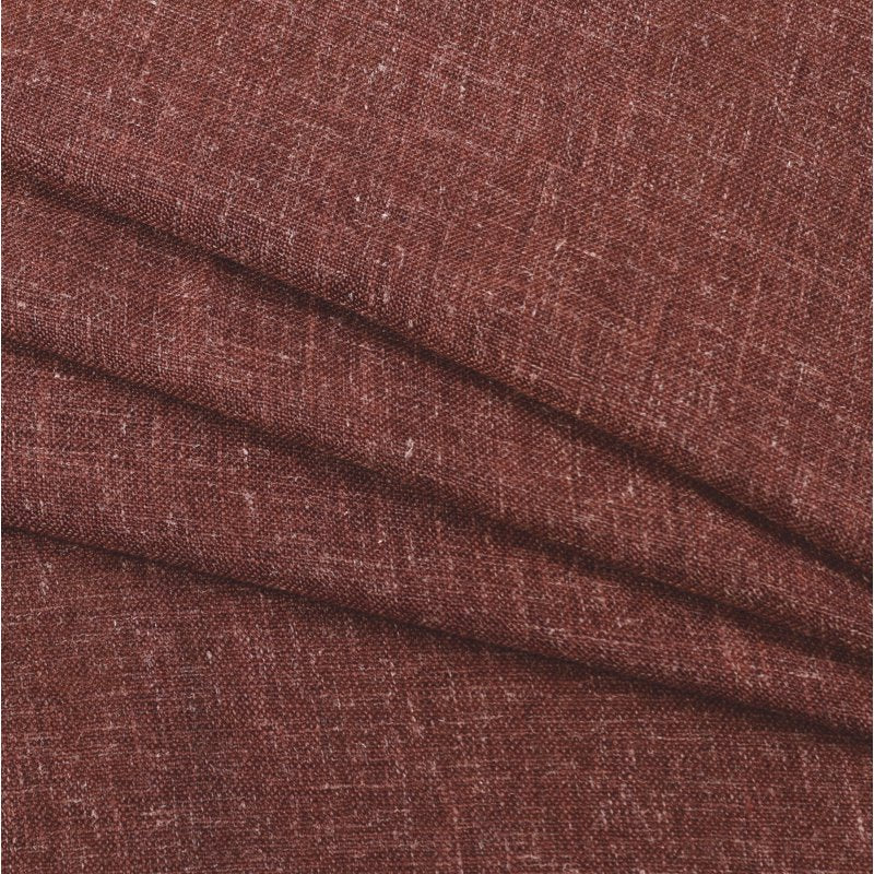 Linen Blend Light Filtering Curtain Panel - Deep Redwood, 50x84 Inches