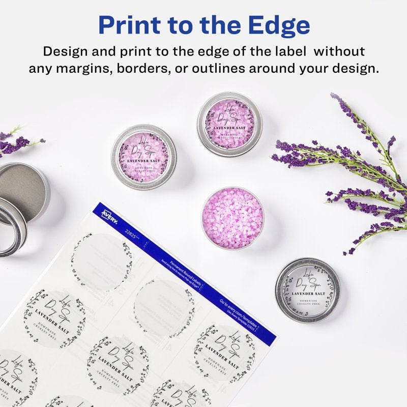 2-Inch Clear Printable Labels - Glossy Round Stickers for Home & Business