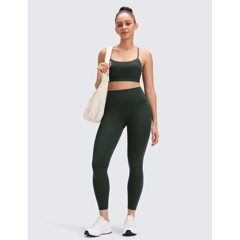 High Waist No Front Seam Yoga Leggings - 25 Inch Inseam Lounge Pants