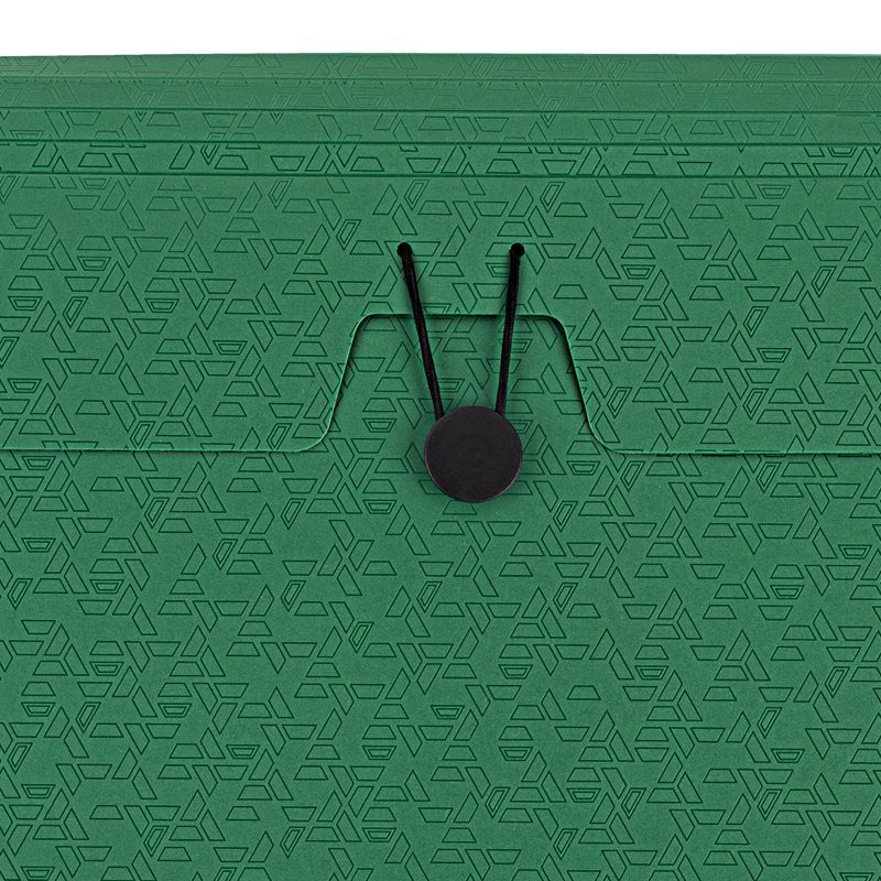 6-Pocket Expanding File Organizer - 12x9.14 Forest Green Office Storage