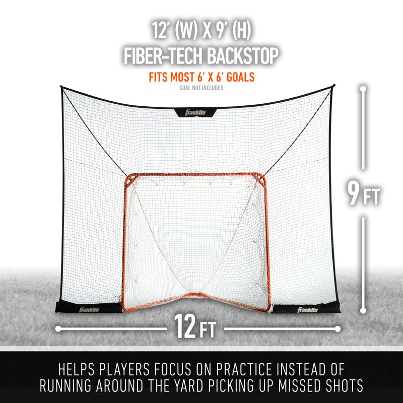 Lacrosse Goal Backstop 12' x 9' Fiber Tech for Backyard & Training
