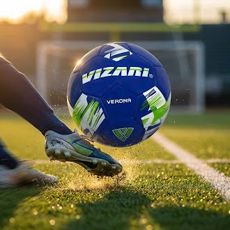 (3 Pack) Vizari Verona Soccer Ball - Sizes 3 4 5 - Durable TPS Shell, Reinforced Bladder - Indoor & Outdoor - Blue/White/Green