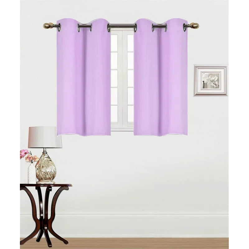Blackout Window Curtain Panel 28x36 Grommet Top Thermal Insulated Light Blocker
