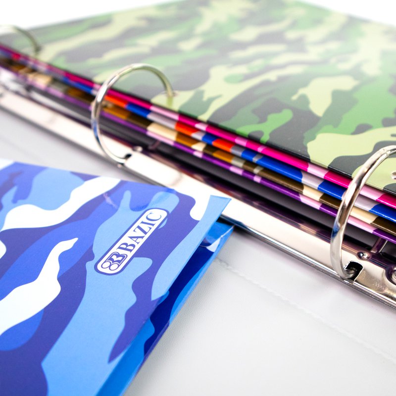 Camouflage Paper 2-Pocket Folder for School & Office Supplies - Bulk 48-Pack