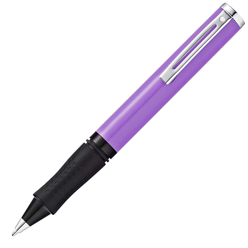 Ballpoint Pen with Glossy Lilac Finish and Chrome Trim - Office Writing Tool