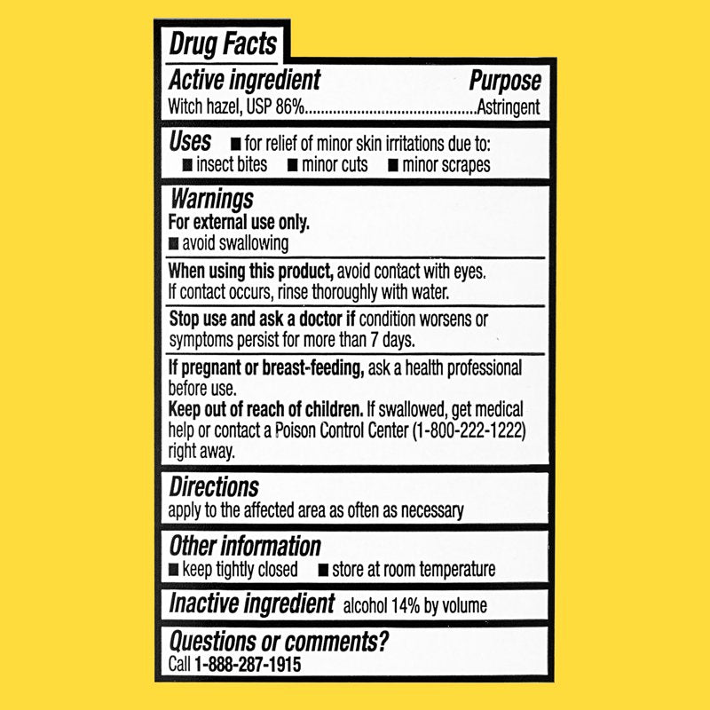 Witch Hazel Astringent - 16 fl oz - Pack of 6 for Skin Cleansing & Refreshing