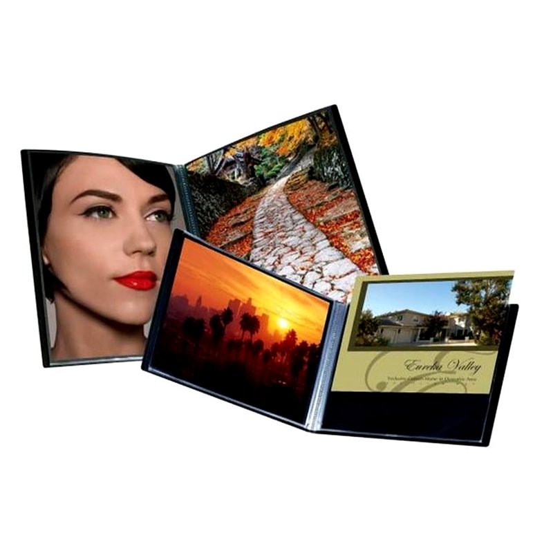 8.5x11 Art Portfolio with 48 Clear Pockets - Acid-Free Presentation Binder