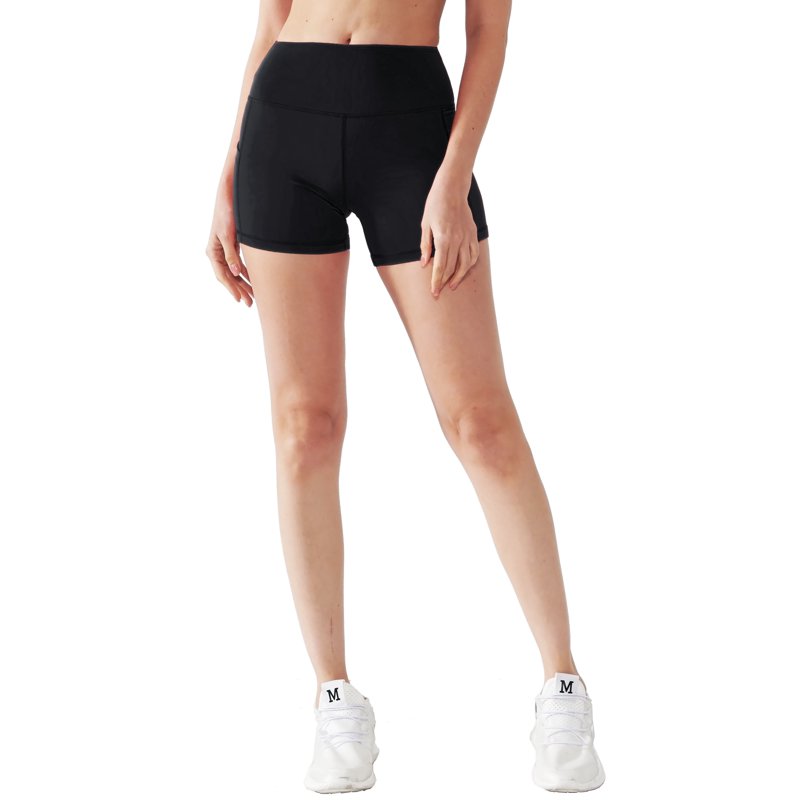 High Waist Women's Athletic Shorts 3-Pack with Pockets for Yoga & Workout