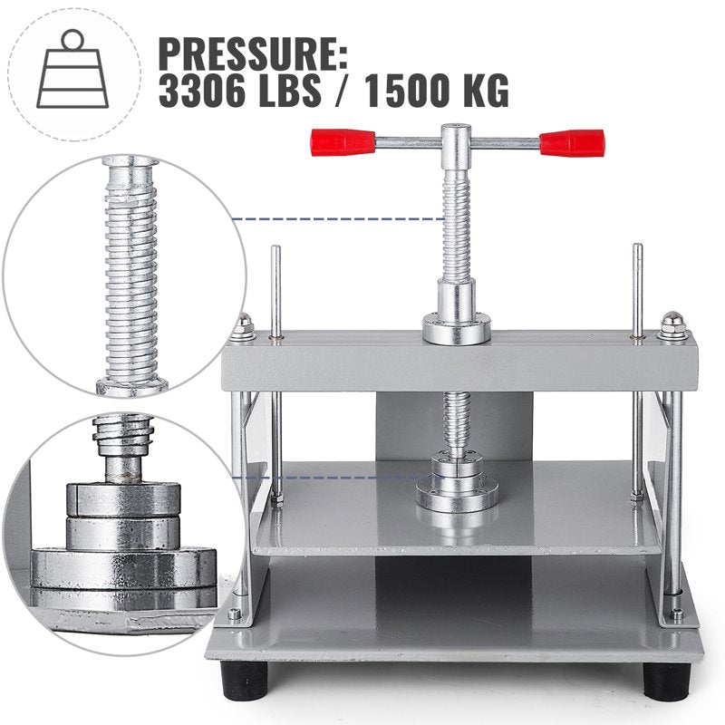 Manual Paper Press Machine 12x8.6 Inch for Bookbinding & Art Projects