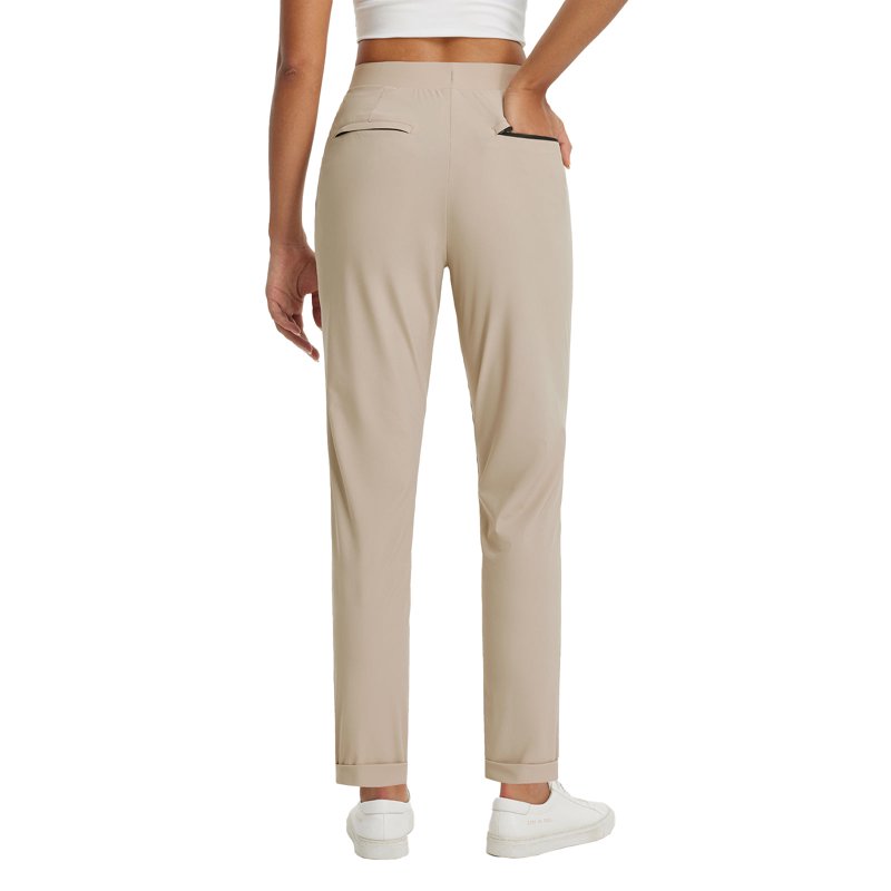 Baleaf Women’s Travel Biz Casual Pants with Pockets - Beige, Size L