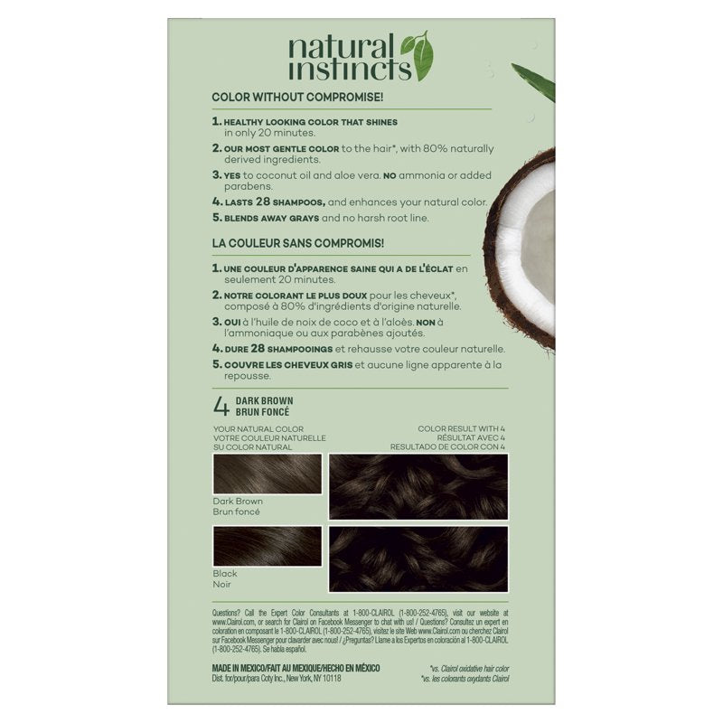 Natural Instincts Demi-Permanent Hair Color Creme - Dark Brown & Multi-Shade Options