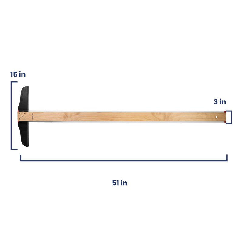 18 Inch T Square with Maple Blade & Acrylic Edge for Drawing & Cutting