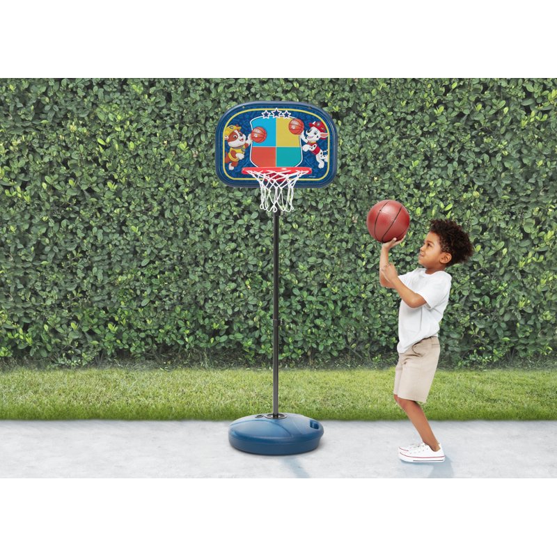 Kids Adjustable Indoor Outdoor Basketball Hoop Set with PAW Patrol Design