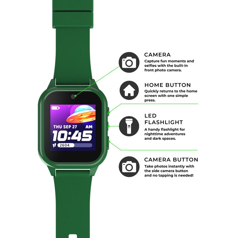 Kids Unisex Smartwatch with Camera, Audiobooks & Games - Durable Water-Resistant