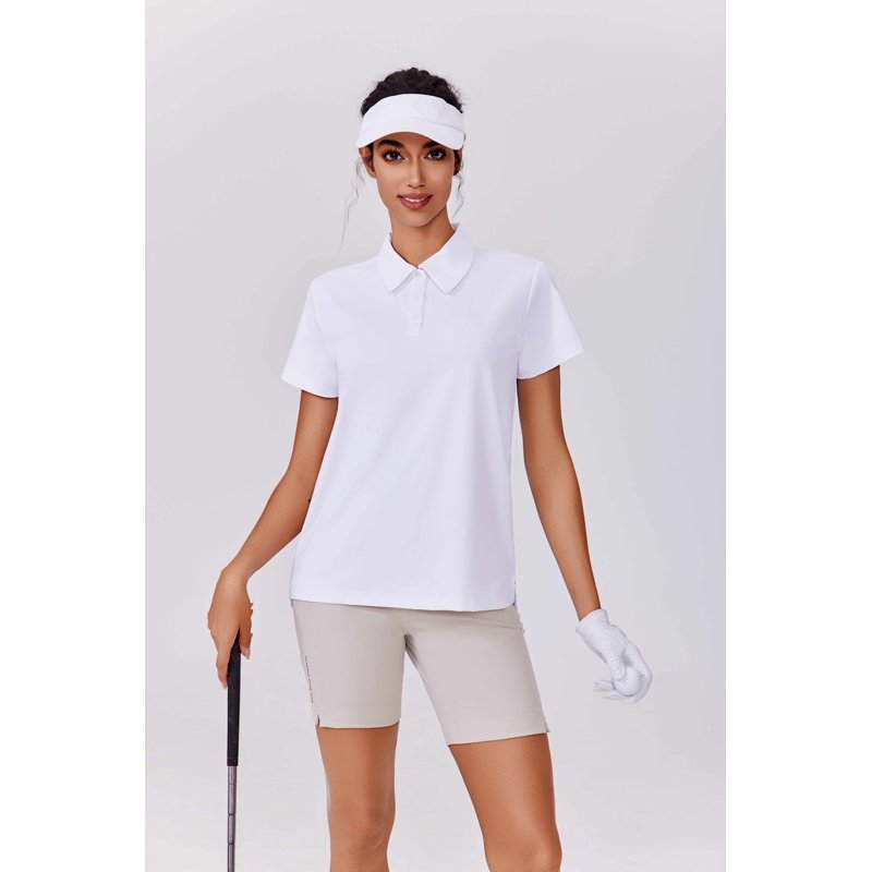 Women's Short Sleeve Golf Polo Shirt - Lightweight Quick Dry Athletic Top