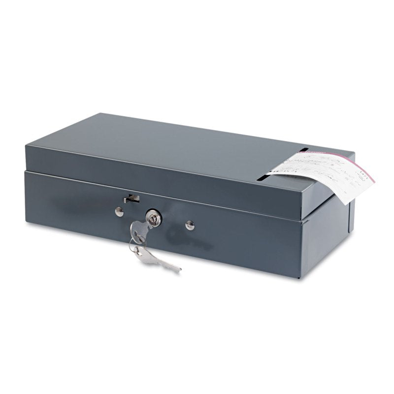 Fire-Resistant Steel Security Box with Key Lock for Valuables