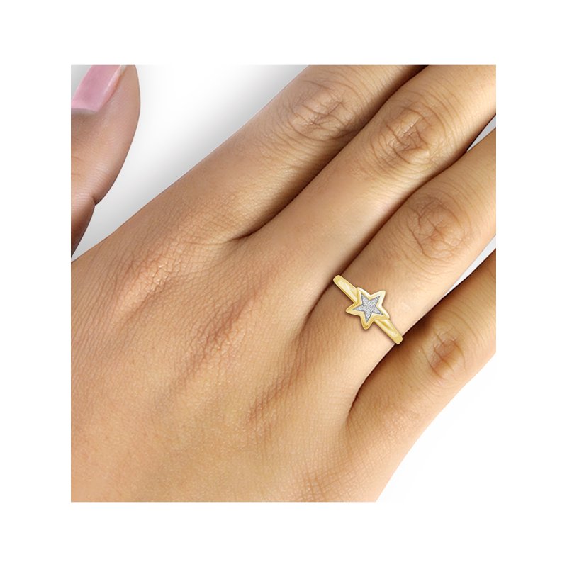 Gold-Plated Silver Diamond Accent Ring Set for Women – Charismatic Jewelry