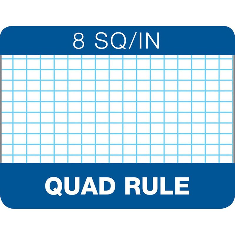Quadrille Graph Paper Notebook 8.5 x 11 Inches 50 Sheets - Grid for Math Art & Engineering
