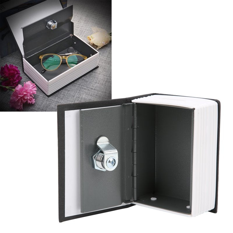 Book Safe with Lock and Keys - Hidden Steel Storage for Valuables and Gifts