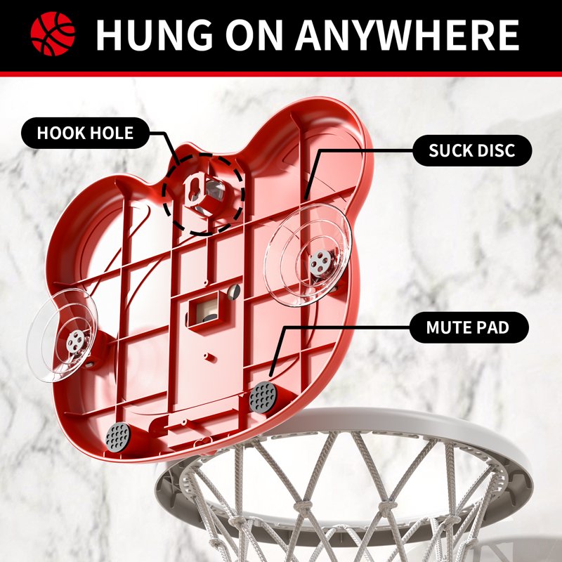 Toddler Indoor Basketball Hoop Set with 4 Balls - Adjustable Height Kids Play Toy