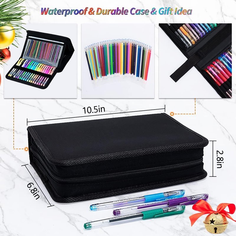 Gel Pen Set with Refills - Vibrant Fine Point Art & Craft Pens for Drawing & Journaling