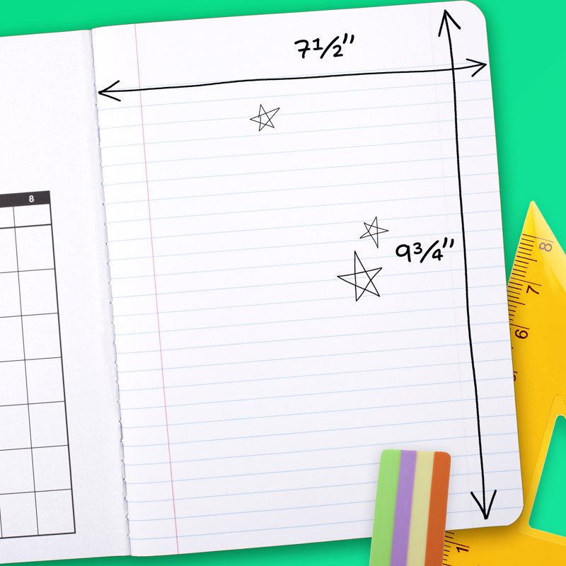Color Composition Notebooks 7.5 x 9.75 Inches, College Ruled, 100 Sheets, 6-Pack