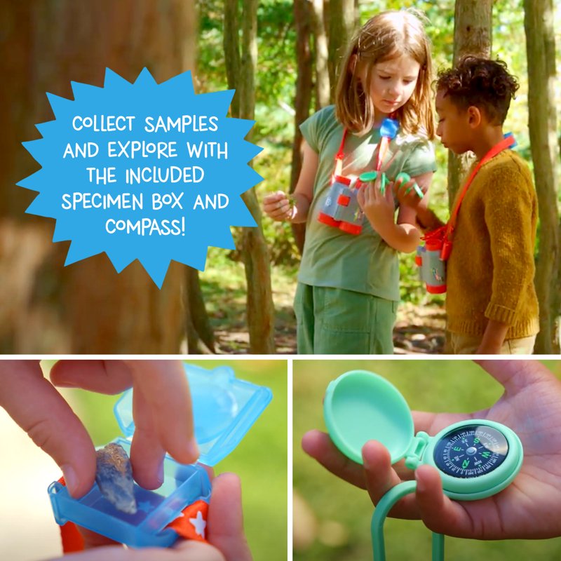 Kids' Nature Explorer Kit with Binoculars & Exploration Tools – STEM Educational Science Set for Ages 4+