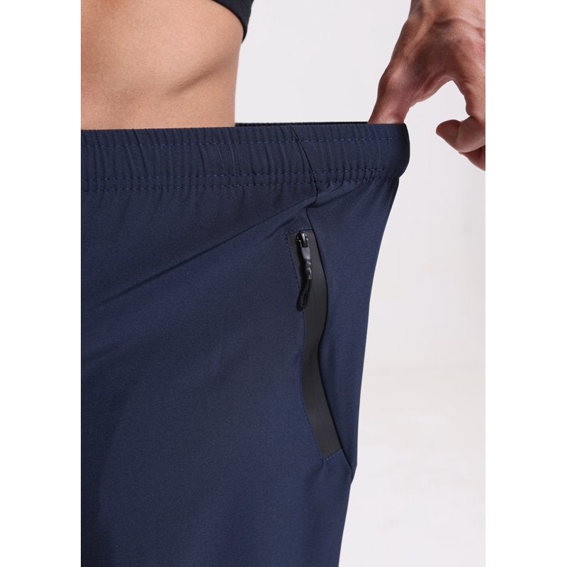 Men's Athletic Shorts Set with Zipper Pockets Quick Dry Workout Sportswear