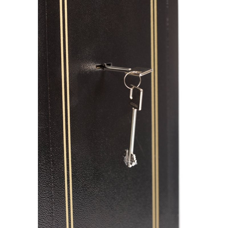 Gun Safe 5-Gun Locking Cabinet with Mounting Holes - Black Metal Security Safe