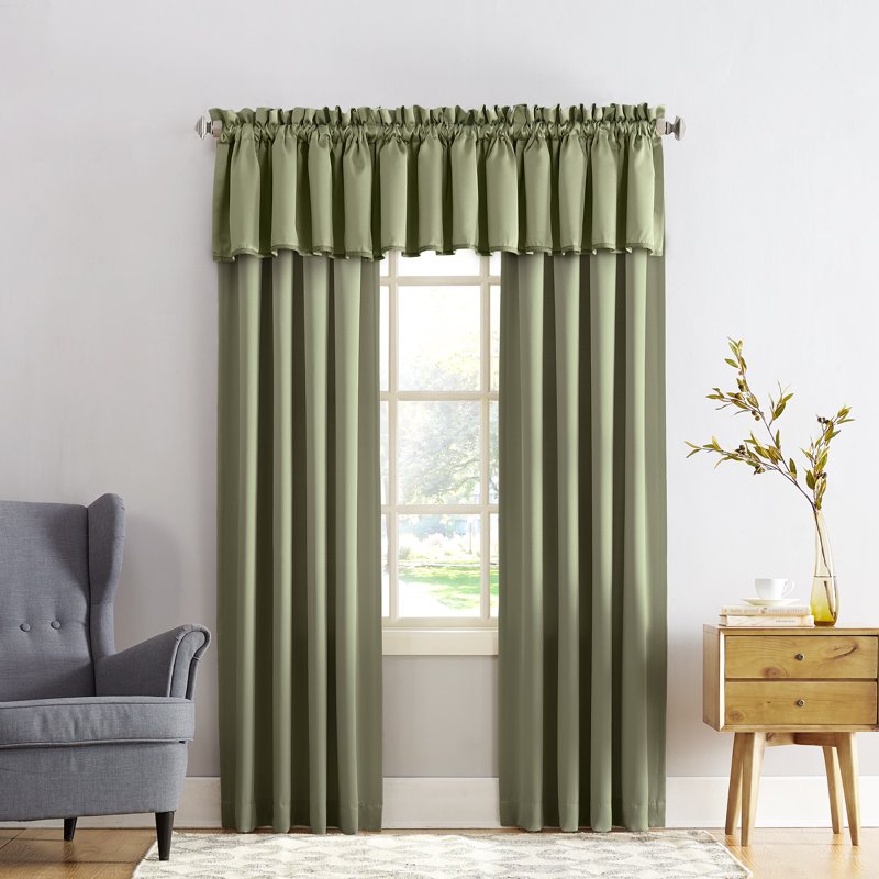 Sun Zero Room Darkening Curtain Panel 54x18 Inch - Energy Efficient, Noise Reducing