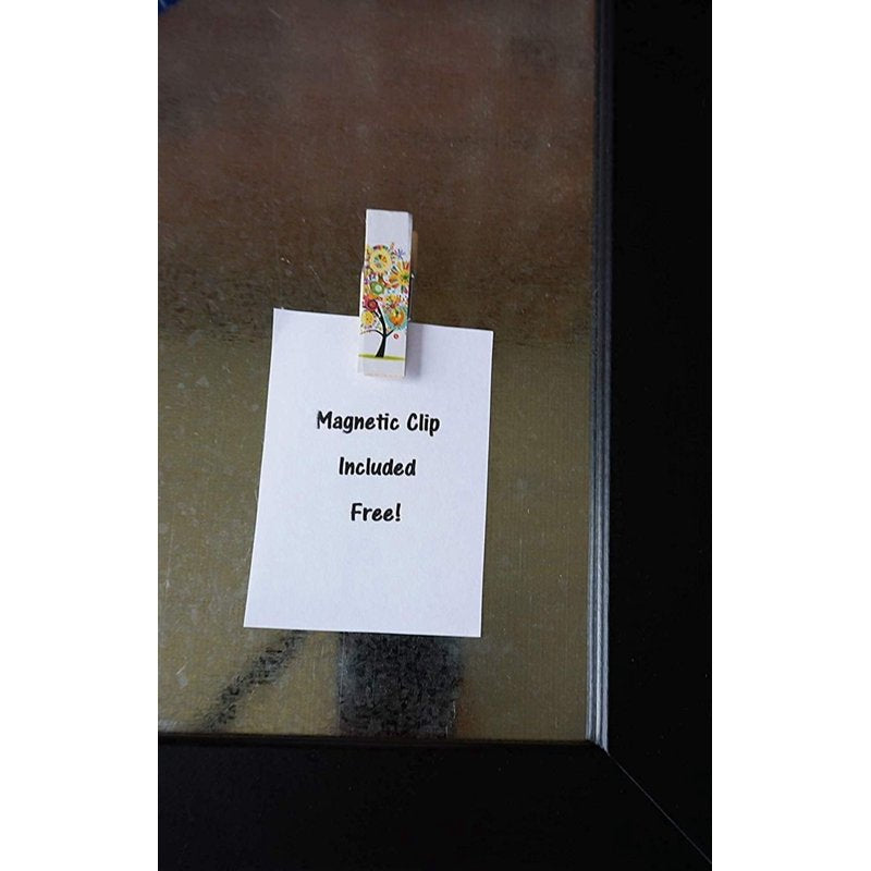 Magnetic Dry Erase Memo Board 14x18 Inches with Rustic Black Frame