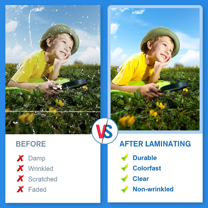 A4 Laminating Sheets 50 Pack, 3 Mil Clear Waterproof Document Protectors