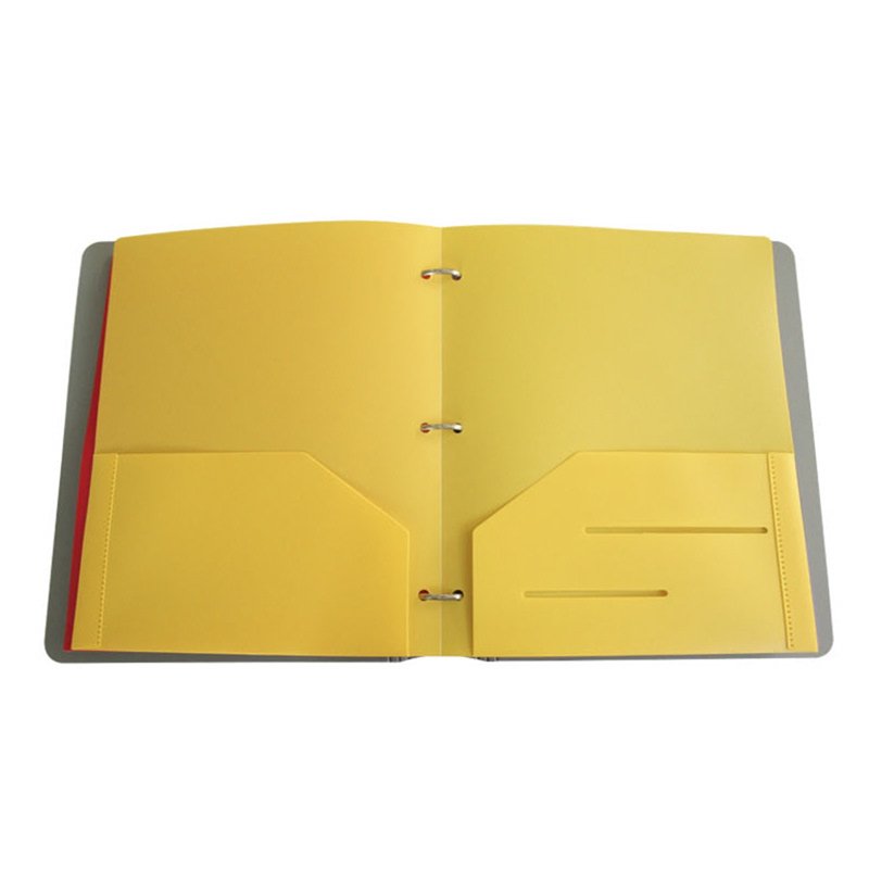 2-Pocket Recycled Plastic Folder for 3-Ring Binders, Holds 11x8.5 Inches Paper