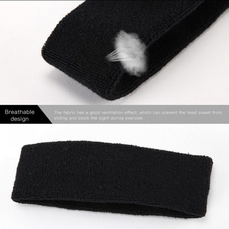 Sports Headbands 8 Pack Moisture Wicking Cotton Sweatbands for Running Yoga & Fitness
