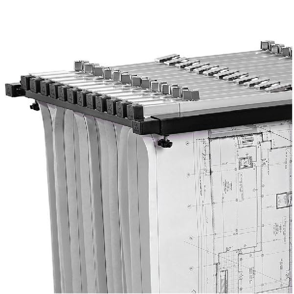 Adjustable Blueprint Storage Organizer - Heavy Duty Steel Construction