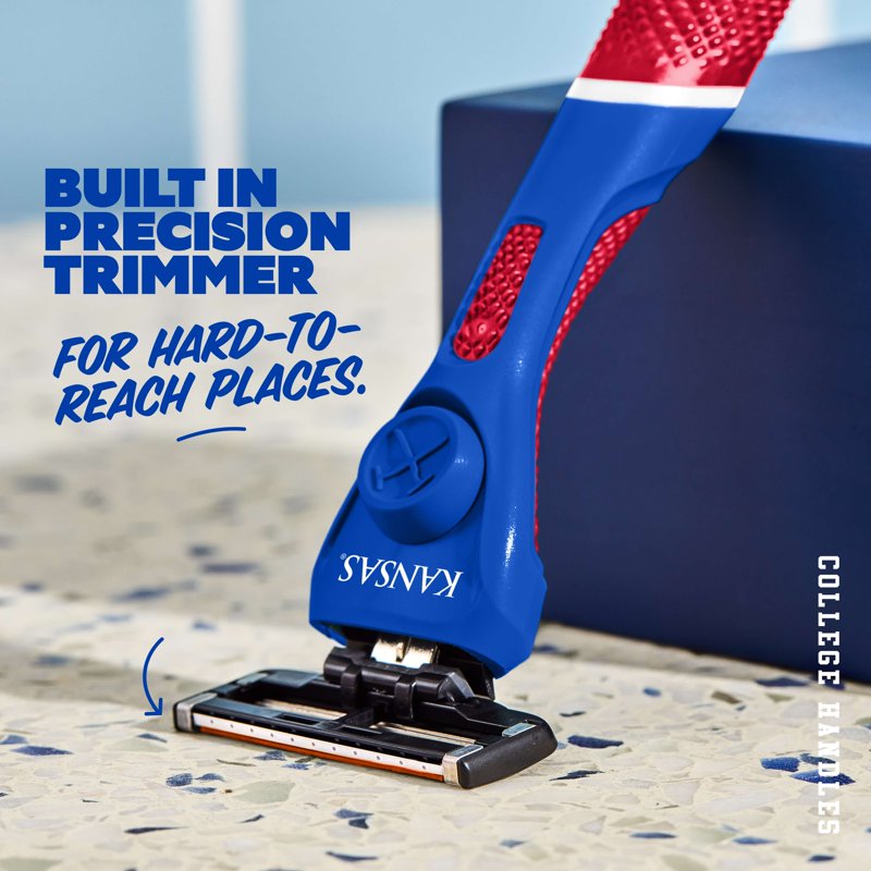 College Themed 6-Blade Razor Starter Set with Limited-Edition Handle