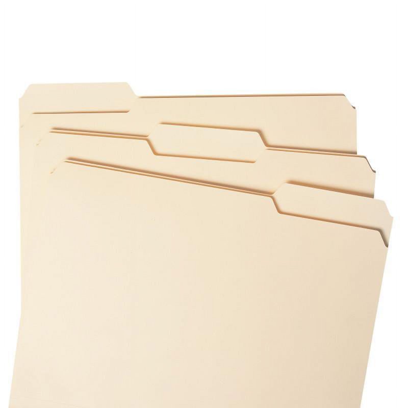Manila File Folder with 1 1/2 Inch Expansion and Fasteners - Letter Size, 50 Pack
