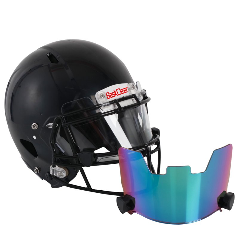 Football Helmet Visor Clear Polycarbonate Anti-Fog Scratch-Resistant UV Block Fits Youth & Adult