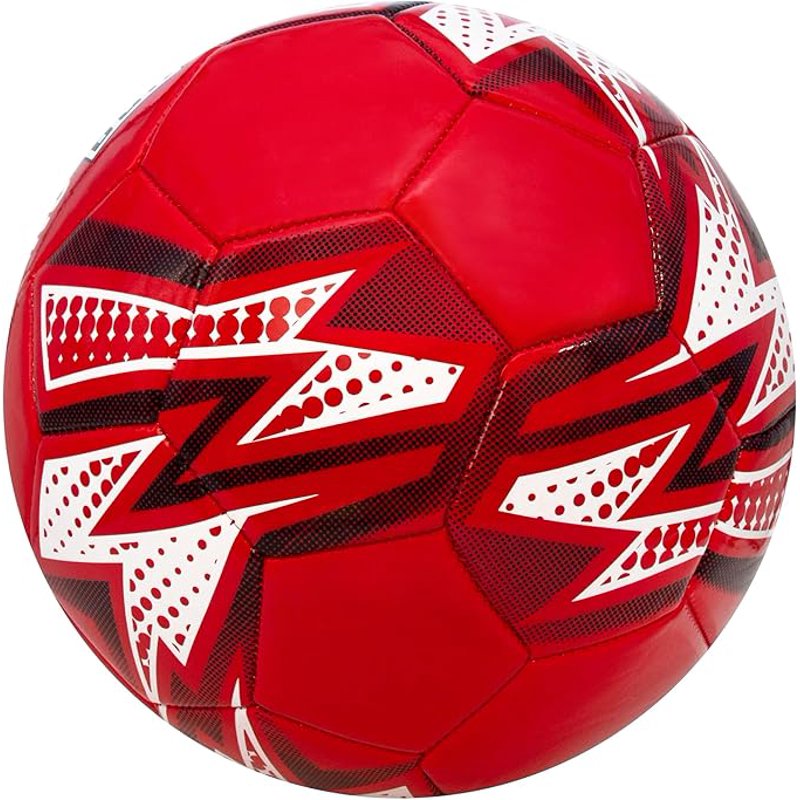 Size 5 U.S. Soccer Ball - PVC, Red with One Nation. One Team. Slogan - Variation 5, Red