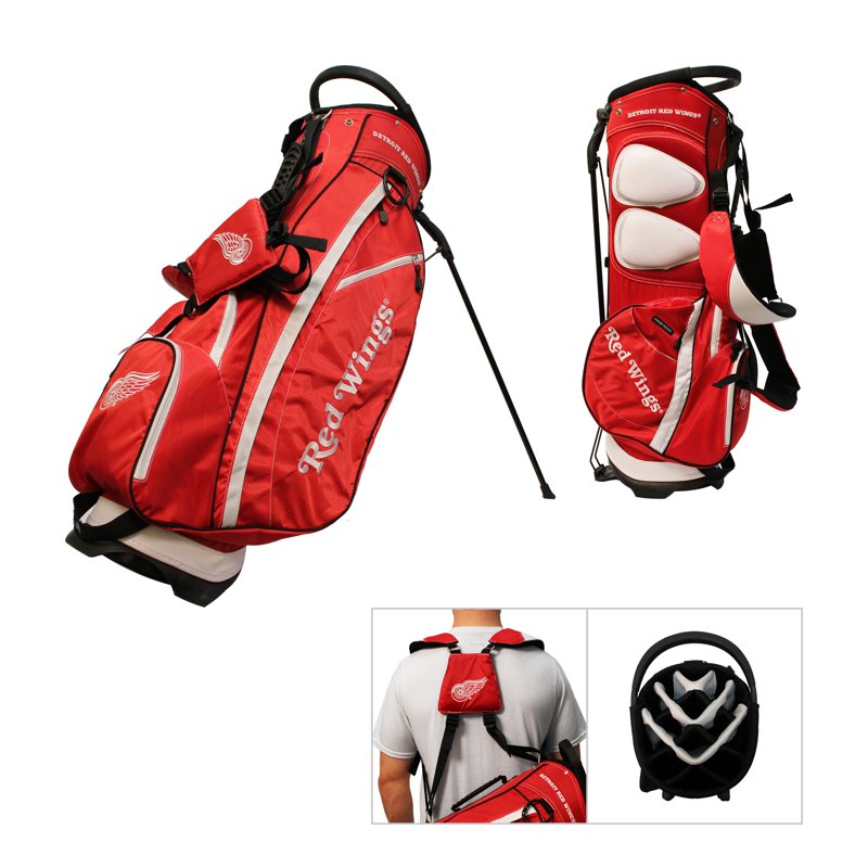 NHL Detroit Red Wings 14-Way Stand Bag with Top Handle, Cooler Pocket