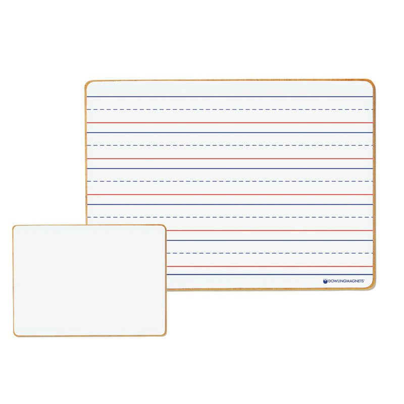 Magnetic Dry-Erase Boards Set of 5 Double-Sided Lined & Blank Classroom & Home Use