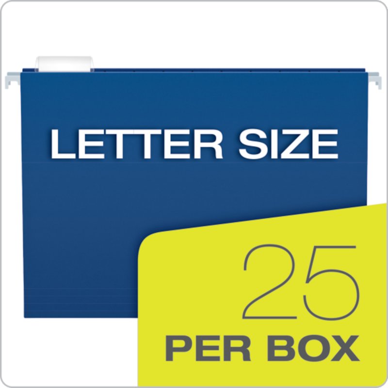 Recycled Letter Size Hanging Folders Navy 25 Pack - File & Organize