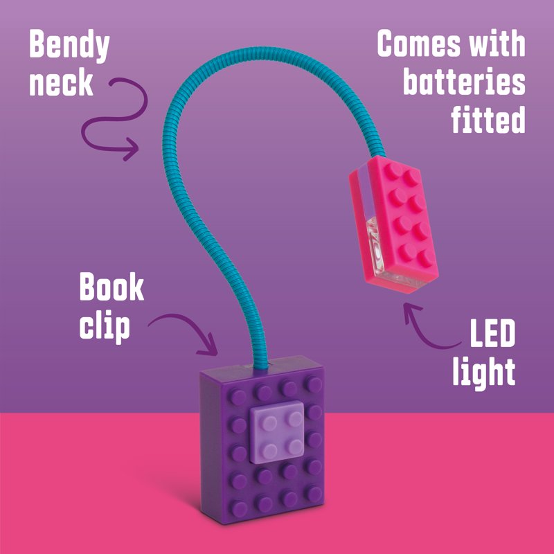 Clip-On Purple Book Light for Reading - Portable Paperback Lamp