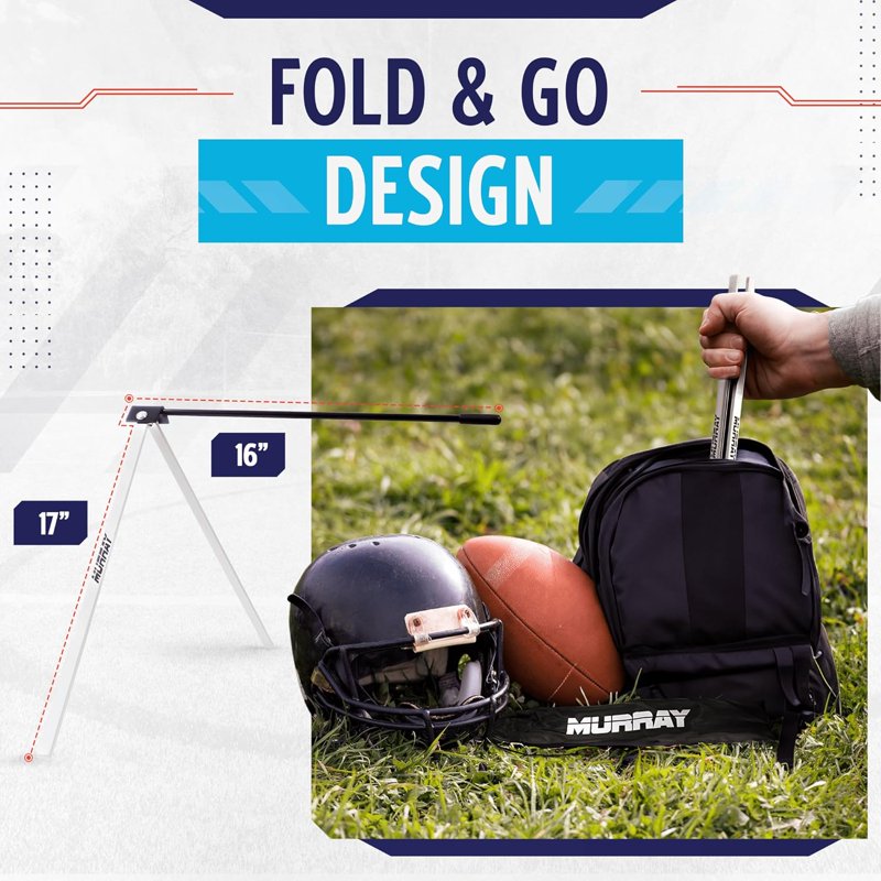 Football Kicking Tee Holder with Storage Bag - Adjustable Training Accessory