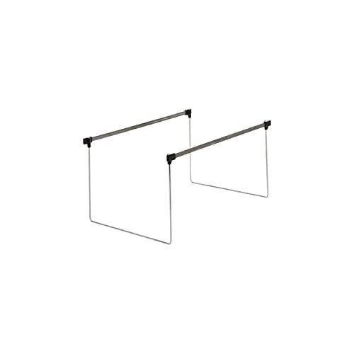 Letter Size Drawer File Frame 2 Pack - Metal Hanging Folder Organizer