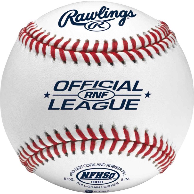 Rawlings Official NFHS Full-Grain Leather Baseball - Durable & High Performance
