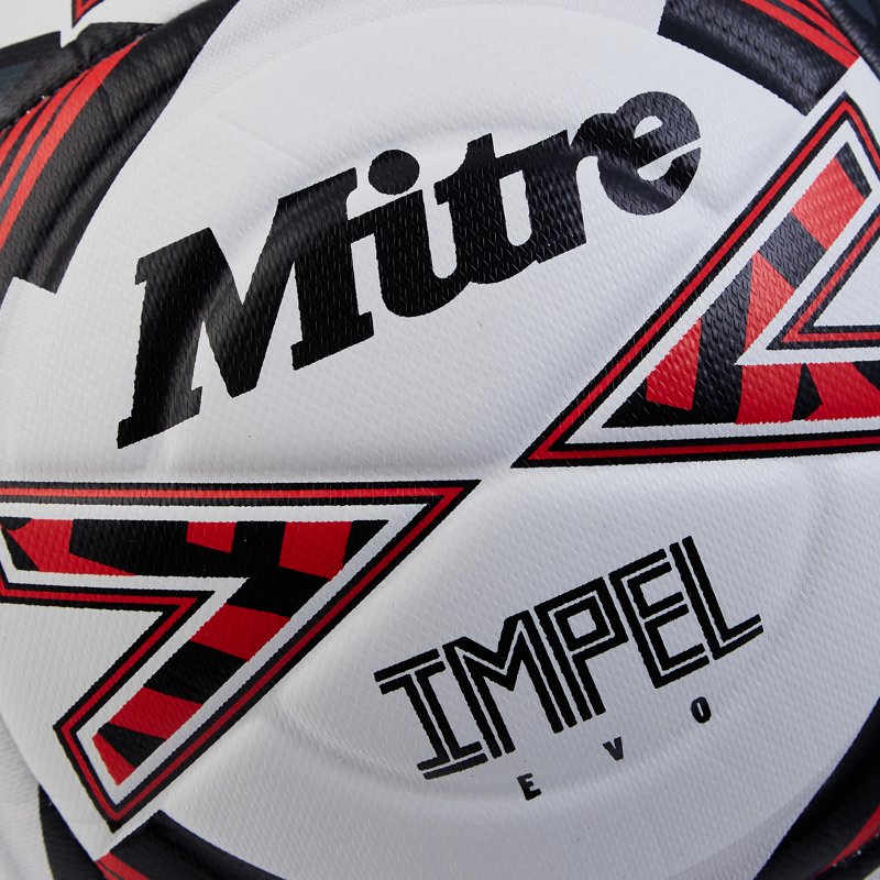 Mitre Impel Evo Training Soccer Ball – All-Weather, Size 3/4/5, PU, Hyperflow Grooves