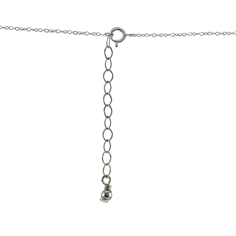 Dainty Sterling Silver Bezel-Set Gemstone Necklace for Women & Teens