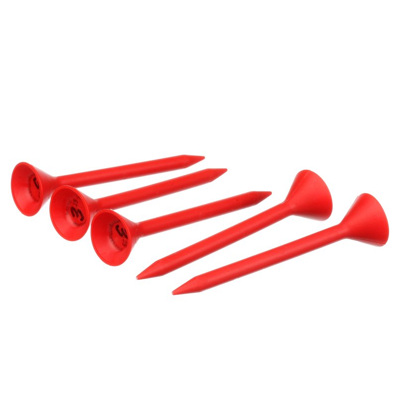 Golf Tees 3 1/4 Inch Plastic Pack of 5 - Unbreakable, Long & Straight Drives